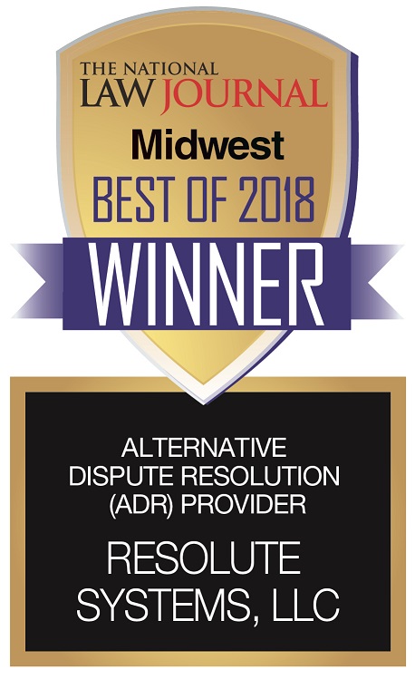 Resolute Systems, LLC is the Midwest Best of 2018 Winner for Alternative Dispute Resolution (ADR) Provider